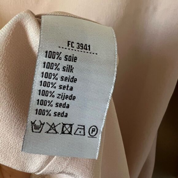 Lacoste 100% Silk Blush Pink Blouse - Picture 9 of 9